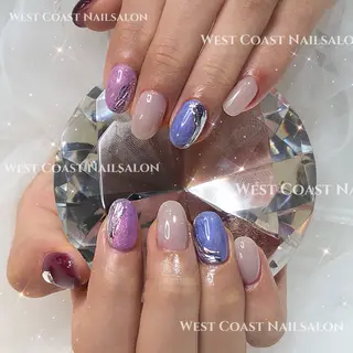 ネイル リボン、ガーリー パーツ放題専門店のネイルデザイン