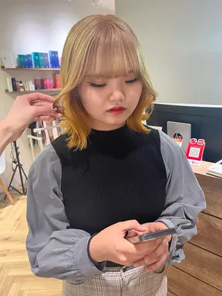 ミディアム カラー be'leef.mel所属・ののみや まれのヘアスタイル