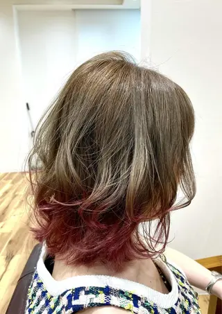 ミディアム YASUHIRO グレージュ/メンズのヘアスタイル