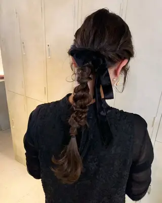 ロング ヘアアレンジ ブリーチ/アレンジ 天満/chihiroのヘアスタイル