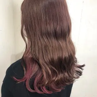 ロング カラー パーマ ヘアアレンジ 八巻 晴香のヘアスタイル