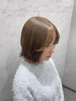 ショート カラー Bei Licoldo.Atole  ベイリコルド アトリ所属・ブリーチ、縮毛 髪質改善　宮城一真のヘアスタイル