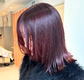 カラー 🫒🫒ブリーチなし 艶カラー🫒ヤマシロのヘアスタイル