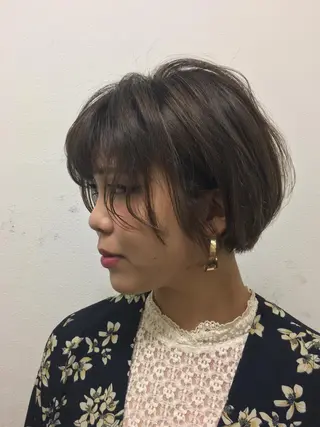 ショート カラー 韓・中華美女ヘア 🇰🇷×🇨🇳のヘアスタイル