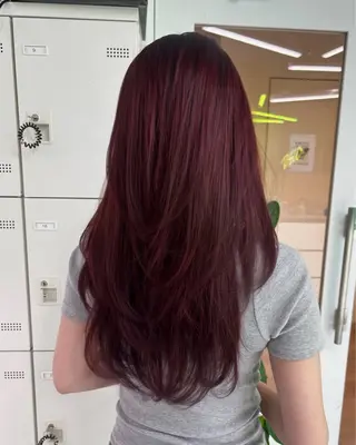 ロング カラー 盛れる韓国RED🥀 sayakaのヘアスタイル