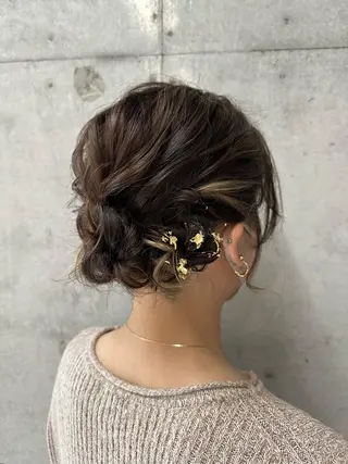 ミディアム ヘアアレンジ 女性に人気♪ はやしほのかのヘアスタイル