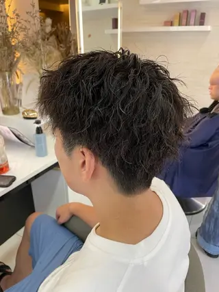 ショート パーマ メンズ 髪質改善/縮毛/トリ ートメント/平野広大のヘアスタイル