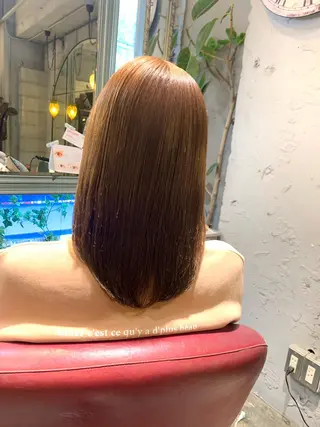 ミディアム ハイライト／レイヤー 木下翔太のヘアスタイル