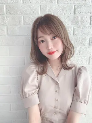 ミディアム カラー なりたいが叶う ながしまじゅんきのヘアスタイル