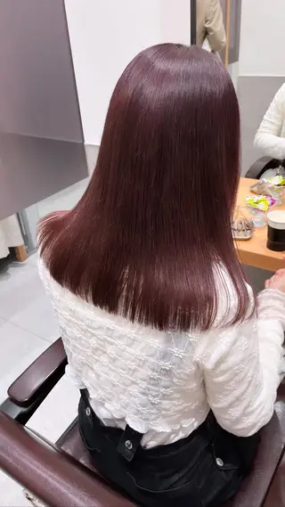 セミロング カラー classic 新横浜所属・大人girly🛋️ 🤍yukakoのヘアスタイル