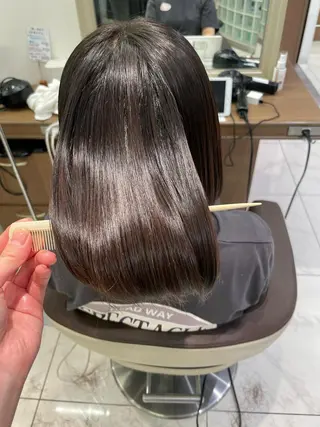 ミディアム パーマ 福島成美/髪質改善 縮毛矯正/カラーのヘアスタイル