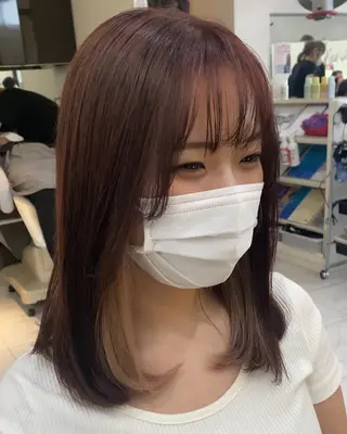 セミロング カラー Agu hair TENOE大宮氷川参道店所属・☀️透明感艶感カラー 増田魁土☀️のヘアスタイル