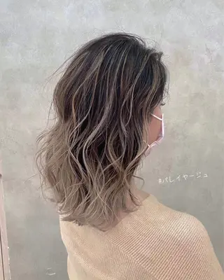 ミディアム 松戸　レイヤーカット 野口　康太郎のヘアスタイル