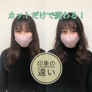 ミディアム JAMシェアサロン　ブランエスパ店所属・大人世代特化美容師 サコンケントのヘアスタイル