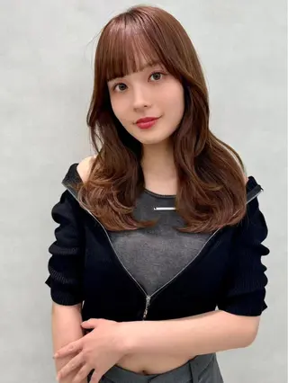 ロング カラー パーマ ヘアアレンジ ✨韓国レイヤー/ 髪質改善✨　冨永剛のヘアスタイル