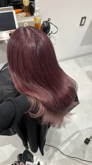 ミディアム カラー 艶感×抜け感hair /ReLit 正源のヘアスタイル