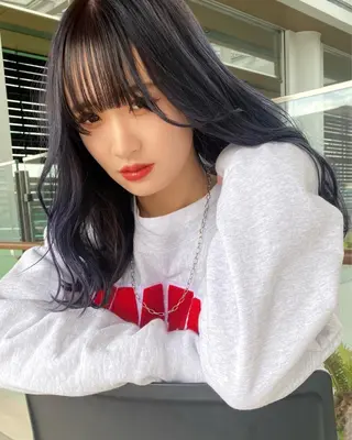 セミロング カラー RURI韓国ボブ 🇰🇷タッセルボブのヘアスタイル