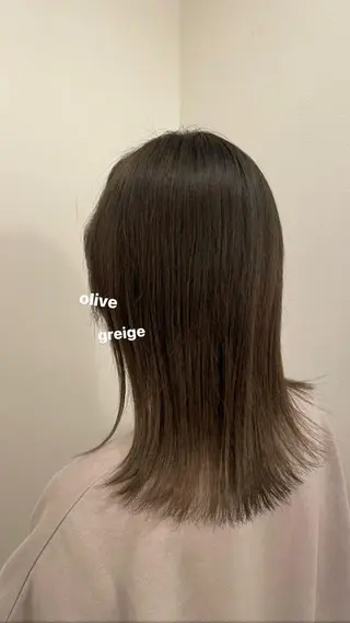 セミロング v-lab studio所属・韓国レイヤーカット/ 艶カラー/ noaのヘアスタイル