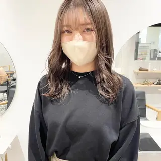 セミロング カラー 🍊暖色×顔周り 🍊cocoroのヘアスタイル