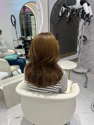 ミディアム カラー 名古屋/透明感カラー /韓国ヘア/高木梨帆のヘアスタイル