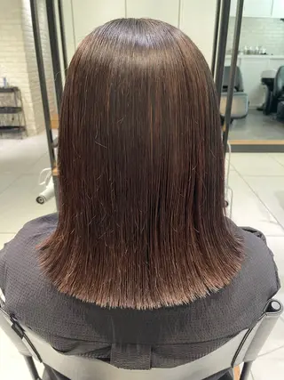 ミディアム 弱酸性ストレート 髪質改善/小野寺のヘアスタイル