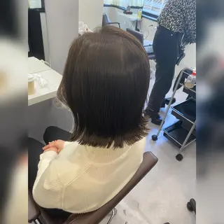 ミディアム カラー 韓国風cut/ 縮毛矯正/正岡幹康のヘアスタイル