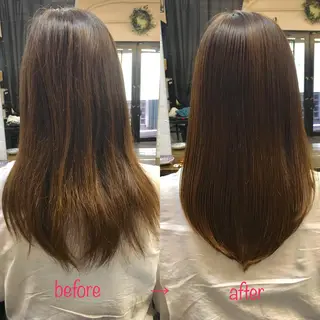 ロング カラー 縮毛矯正&髪質改善 MAILHAIRのヘアスタイル