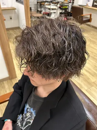 ミディアム パーマ メンズ balance.三宅 星哉のヘアスタイル