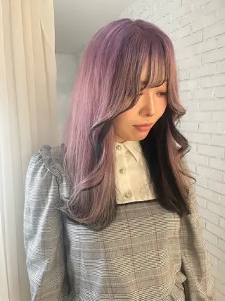 ロング カラー 艶ハイトーン👑♡ NATSUKIのヘアスタイル