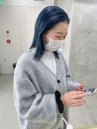 セミロング カラー yurika☁️ 似合わせ｜レイヤーのヘアスタイル