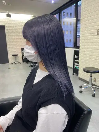 ロング カラー シェアサロン salowin所属・✨ブリーチなし透明感 カラー🥇ユースケのヘアスタイル