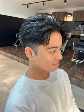 パーマ メンズ フェザーパーマ/韓国 /メンズカット保立のヘアスタイル