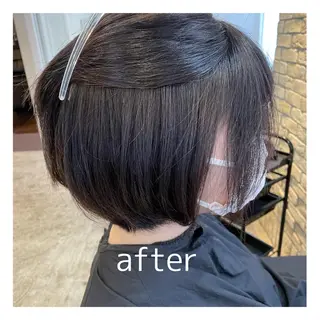 ショート 縮毛矯正×韓国ヘア ×髪質改善×レイヤーのヘアスタイル