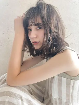 ミディアム カラー パーマ ✨🩷似合わせ🩷✨ 前川のヘアスタイル