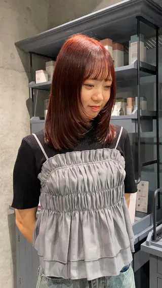 セミロング カラー ボブカット/艶カラー /Harukaのヘアスタイル