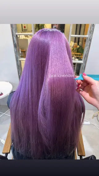 ロング カラー Revie  hair所属・Hiyori/矢場町 ブリーチ/透明感のヘアスタイル