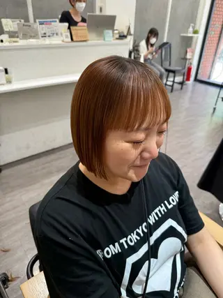 ショート パーマ 上田 紗也のヘアスタイル