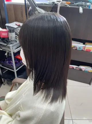 セミロング 美髪×縮毛矯正 水上真由美😘のヘアスタイル