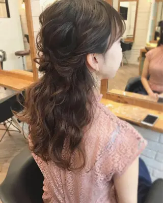 セミロング ヘアアレンジ ⭐️ アユミ⭐️のヘアスタイル