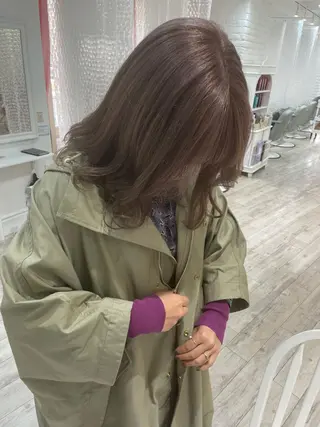 セミロング カラー miyu /大阪美容室のヘアスタイル