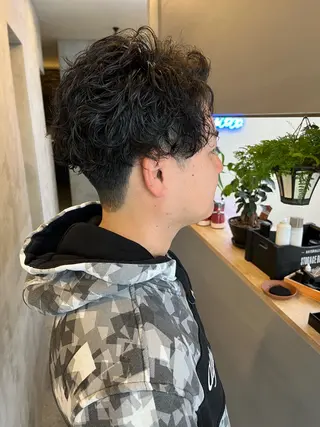 ショート パーマ メンズ Salon de  COCO所属・Yuka /ツヤカラー✨のヘアスタイル