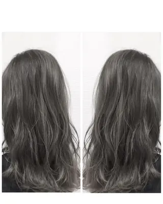 ミディアム 髪質改善\酸熱TR カット【店長】のヘアスタイル