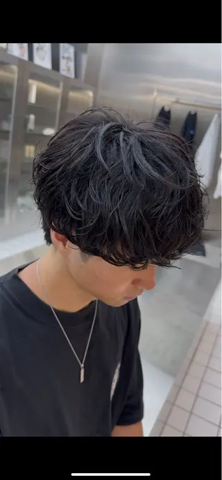 ショート パーマ メンズ fifth park 六反穂 龍介のヘアスタイル