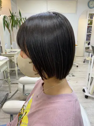 ショート ⭐️透明感カラー/ パーマ⭐️宮野翔のヘアスタイル