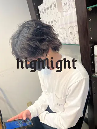 ショート カラー メンズ 🥇メンズパーマ /縮毛矯正/木村神心のヘアスタイル