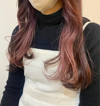 ロング カラー hamano harunaのヘアスタイル