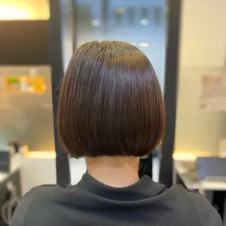 ショート YASU🍎CUT 赤系カラー/ヘアケアのヘアスタイル