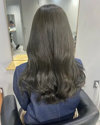 セミロング カラー akane/ボブ /オリーブ/ブラウンのヘアスタイル