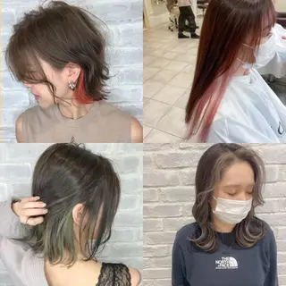 ミディアム カラー AVANCE.難波 店長 松元のヘアスタイル