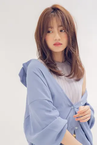 セミロング 艶カラー/髪質改善/ はかまた🕊️のヘアスタイル